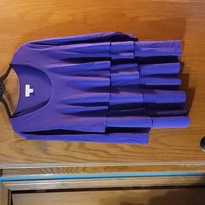 Susan Graver liquid knit layered shirt.  Sz L.